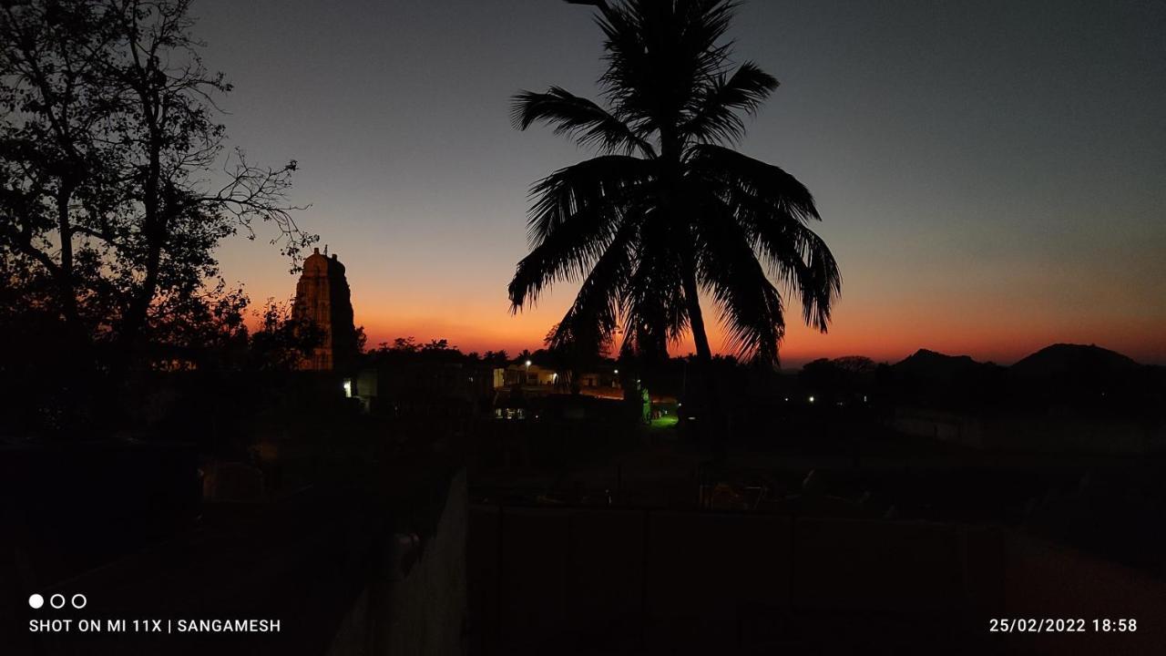 Temple View Guest House Hampi Bagian luar foto